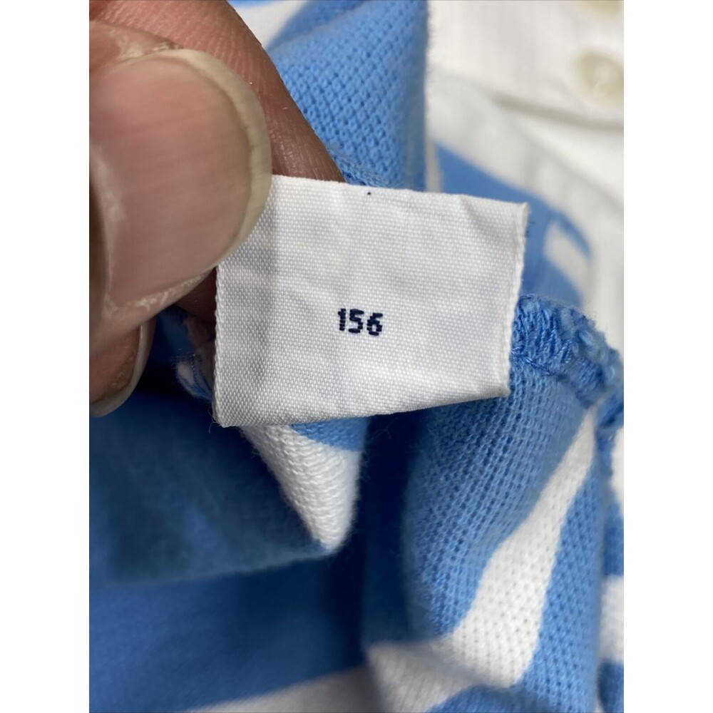 Polo By Ralph Lauren Mens Shirt Size XL Blue White Stripe Rugby Preppy College - Picture 10 of 11